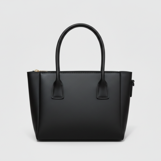 Prada Saffiano Beige Nero (Black) Leather Tote
