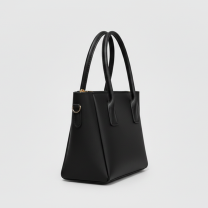 Prada Saffiano Beige Nero (Black) Leather Tote