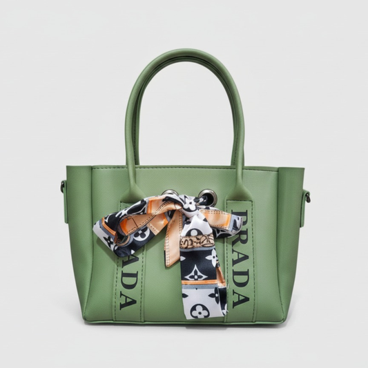 Prada Saffiano Beige Sage (Green) Leather Tote