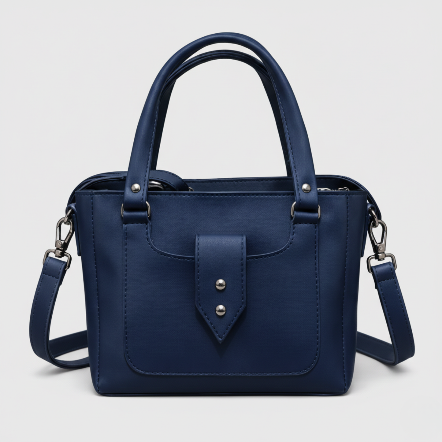 Elegant 2-Way Vegan Crossbody & Top-Handle Satchel Bag