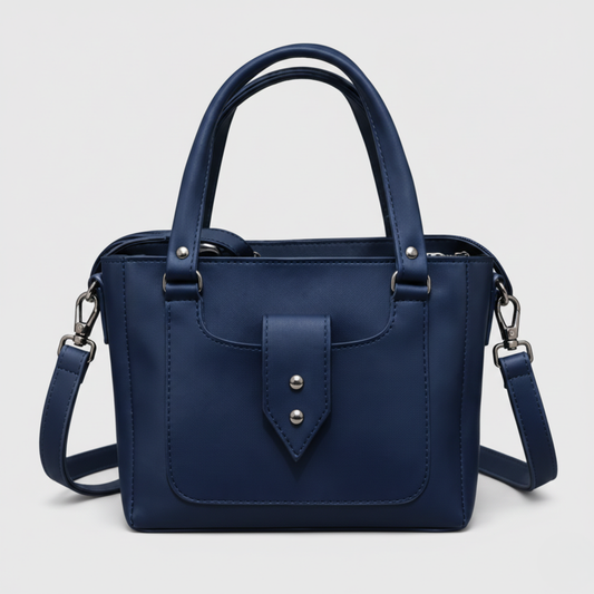 Elegant 2-Way Vegan Crossbody & Top-Handle Satchel Bag