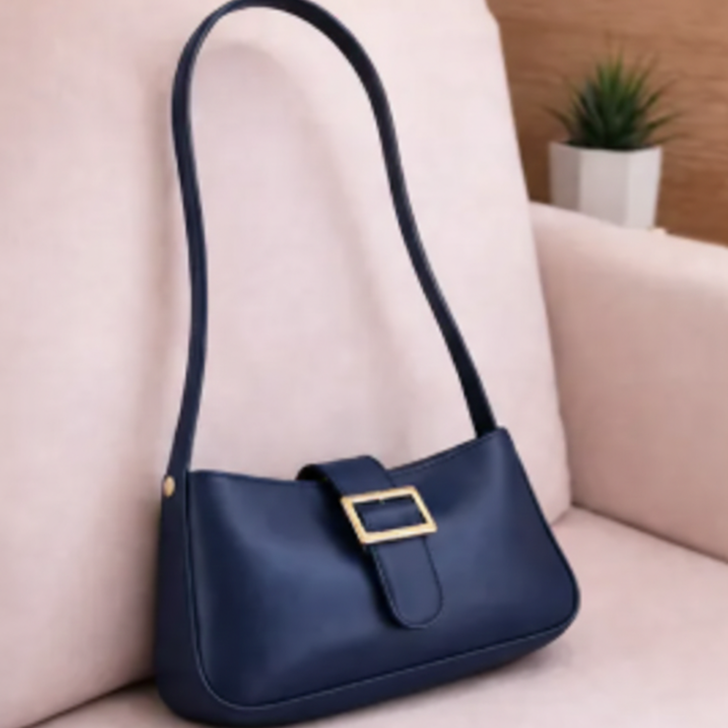 Chic Minimalist Shoulder Buckle Handbag