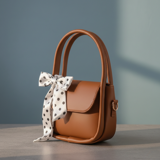 Elegant 2-in-1 Shoulder Bag with Chic Bow Accent