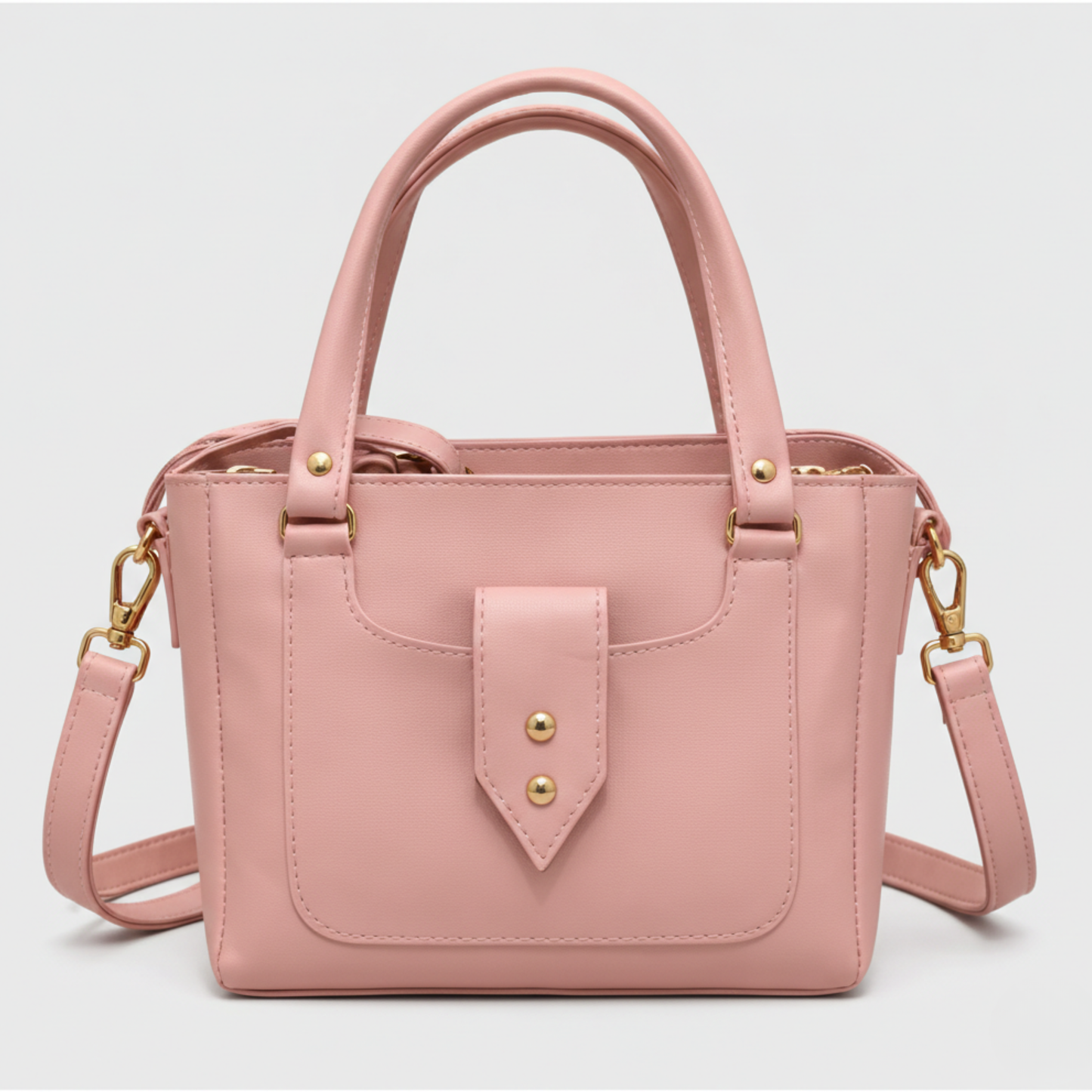 Elegant 2-Way Vegan Crossbody & Top-Handle Satchel Bag