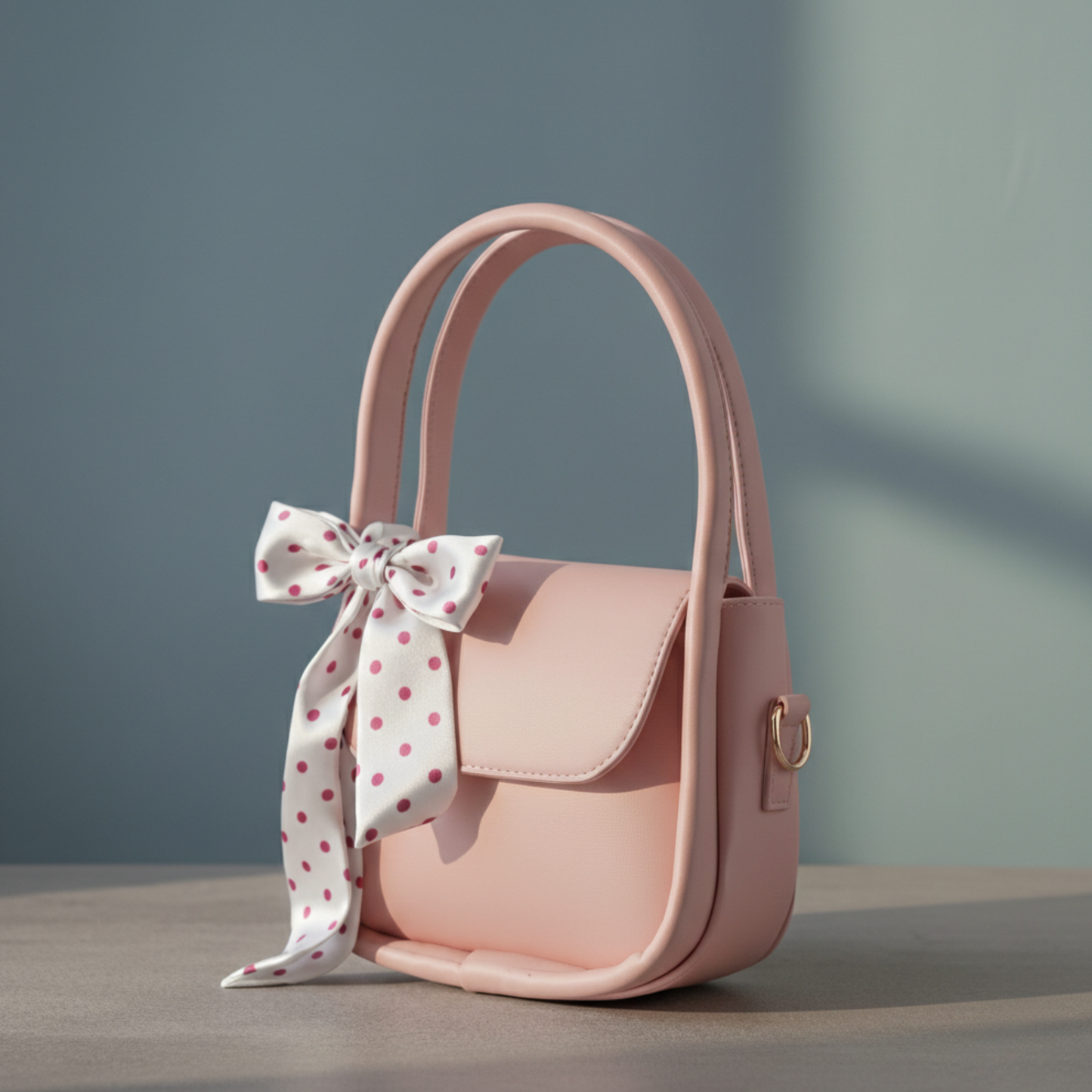 Elegant 2-in-1 Shoulder Bag with Chic Bow Accent