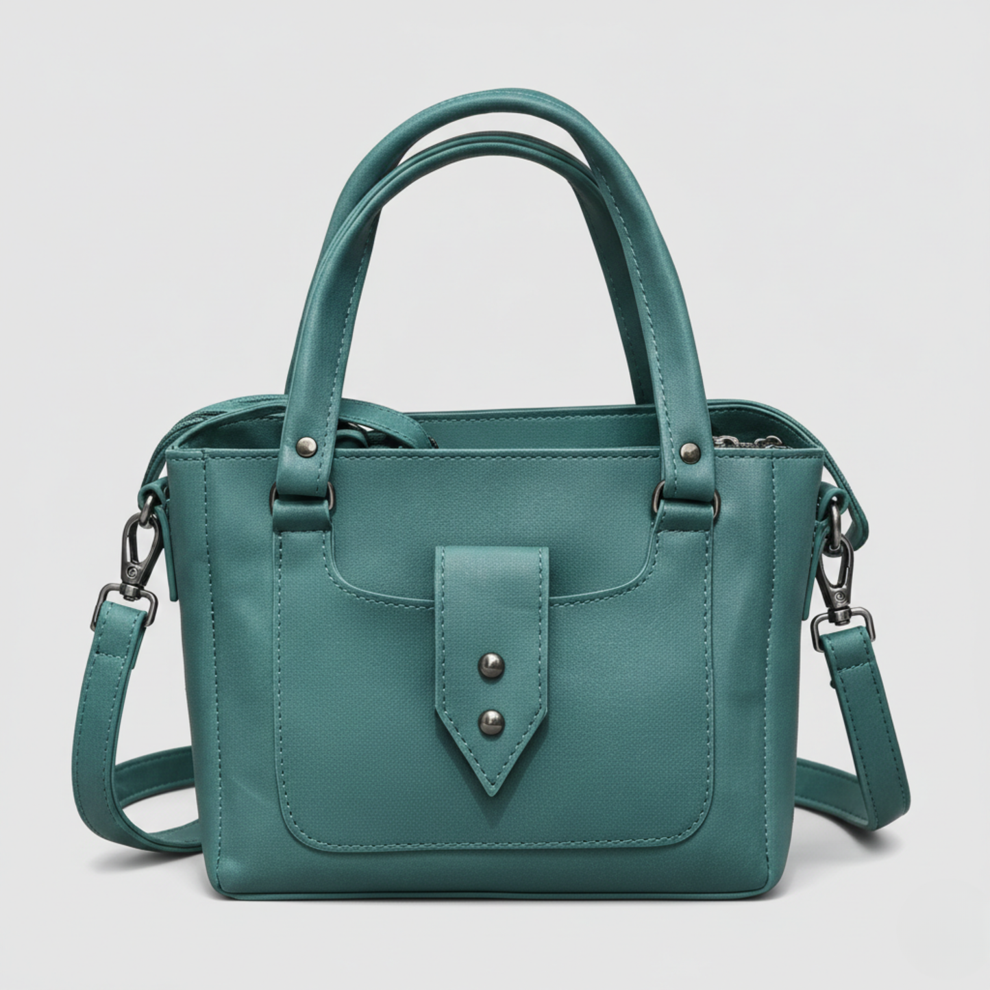 Elegant 2-Way Vegan Crossbody & Top-Handle Satchel Bag