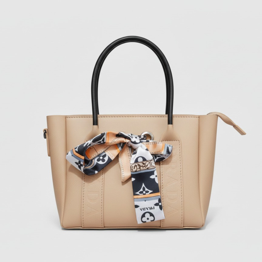 Prada Saffiano Beige Leather Tote