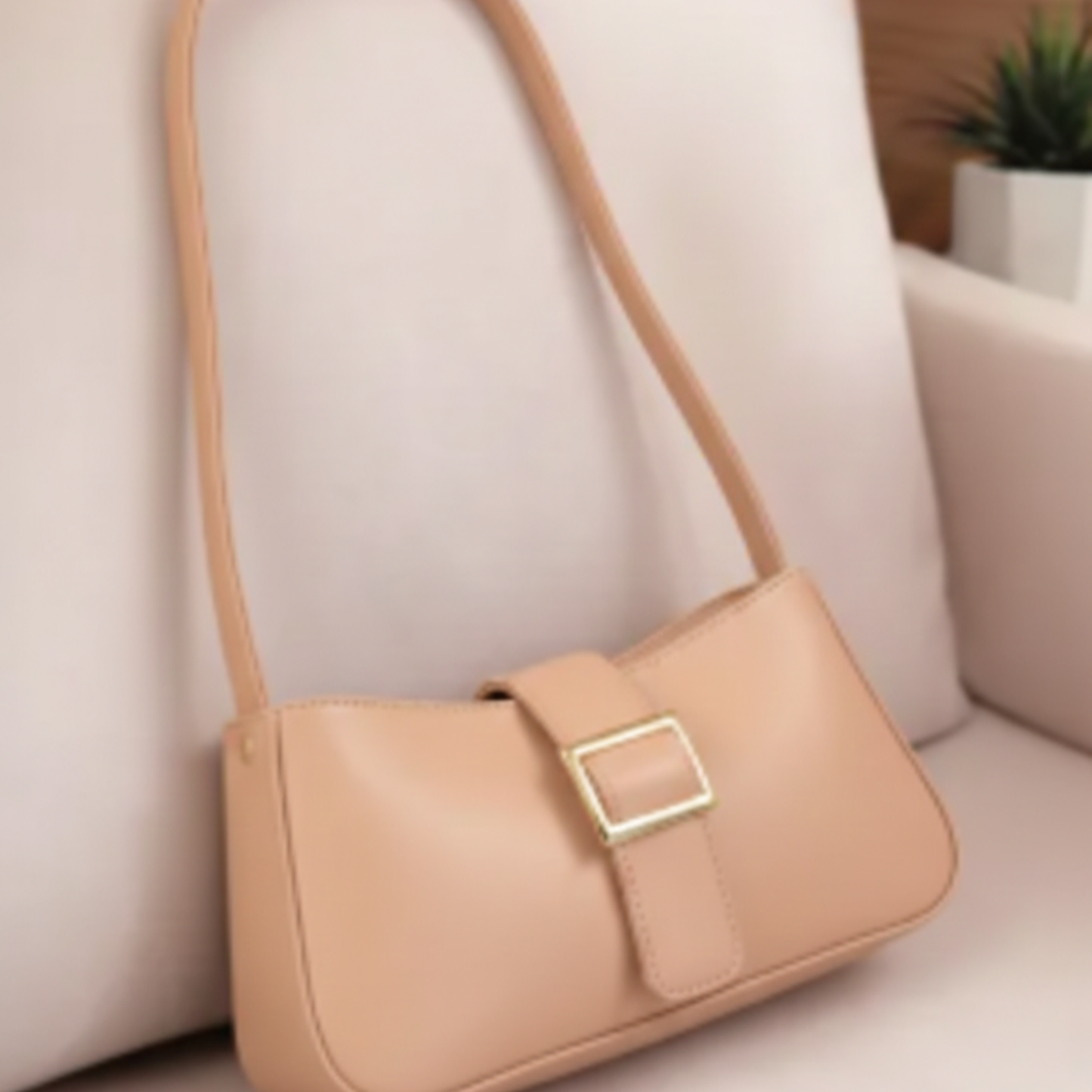 Chic Minimalist Shoulder Buckle Handbag