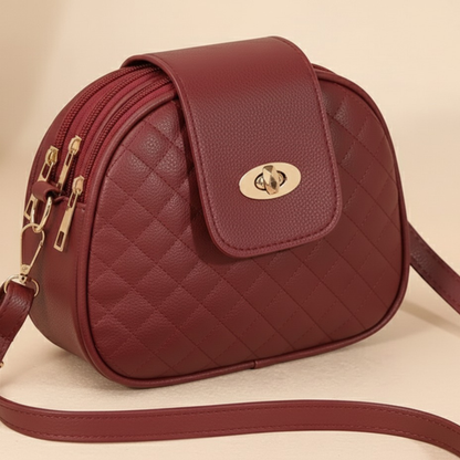 Quilted Triple-Zip Bag