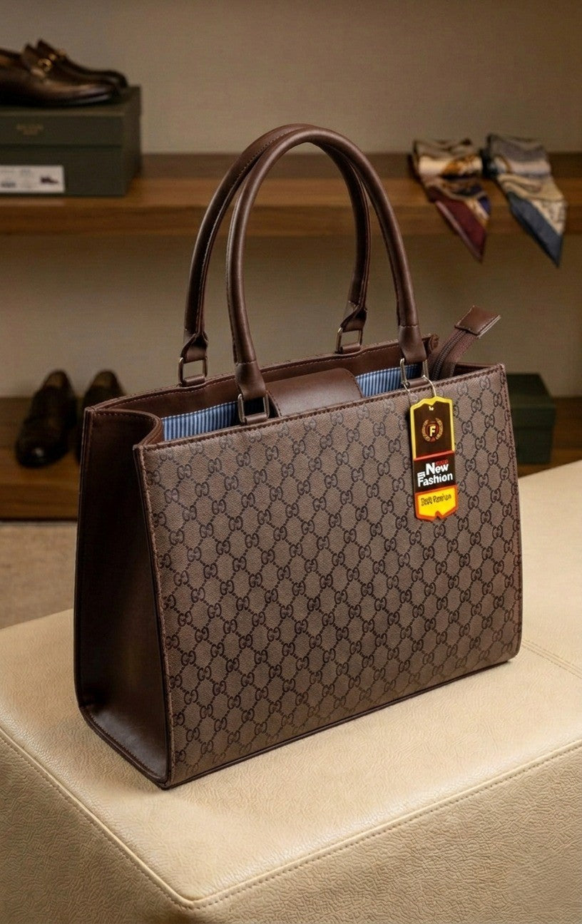 Monogram Luxe Structured Tote Bag