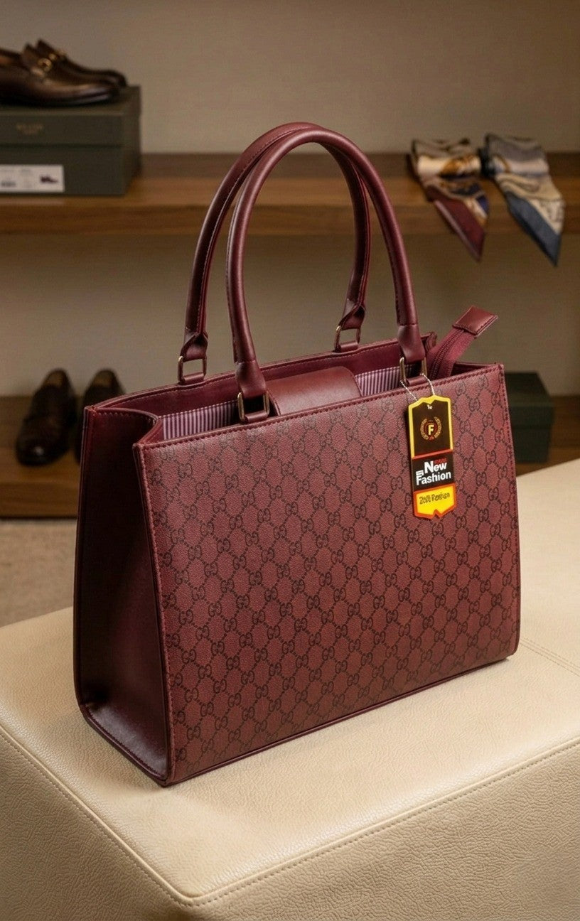 Monogram Luxe Structured Tote Bag