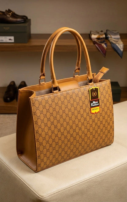 Monogram Luxe Structured Tote Bag